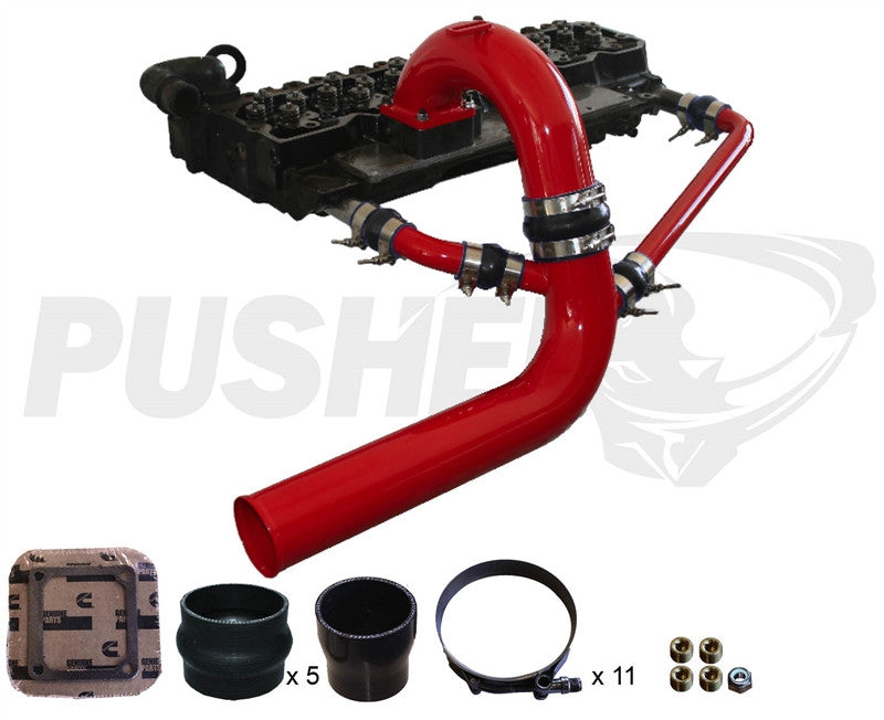 Pusher 3.5" MEGA Intake System with Cross-Air for 2003-2007 Dodge Cummins