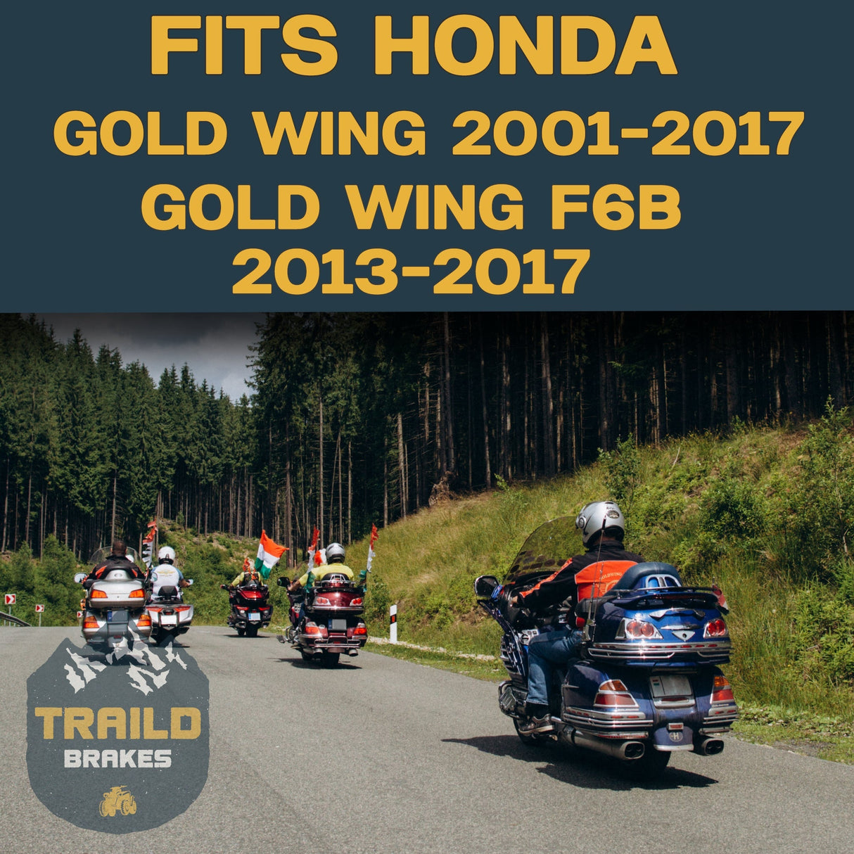 Honda Gold Wing 2001-2017 Ceramic Brake Pad Full Vehicle Set Traild