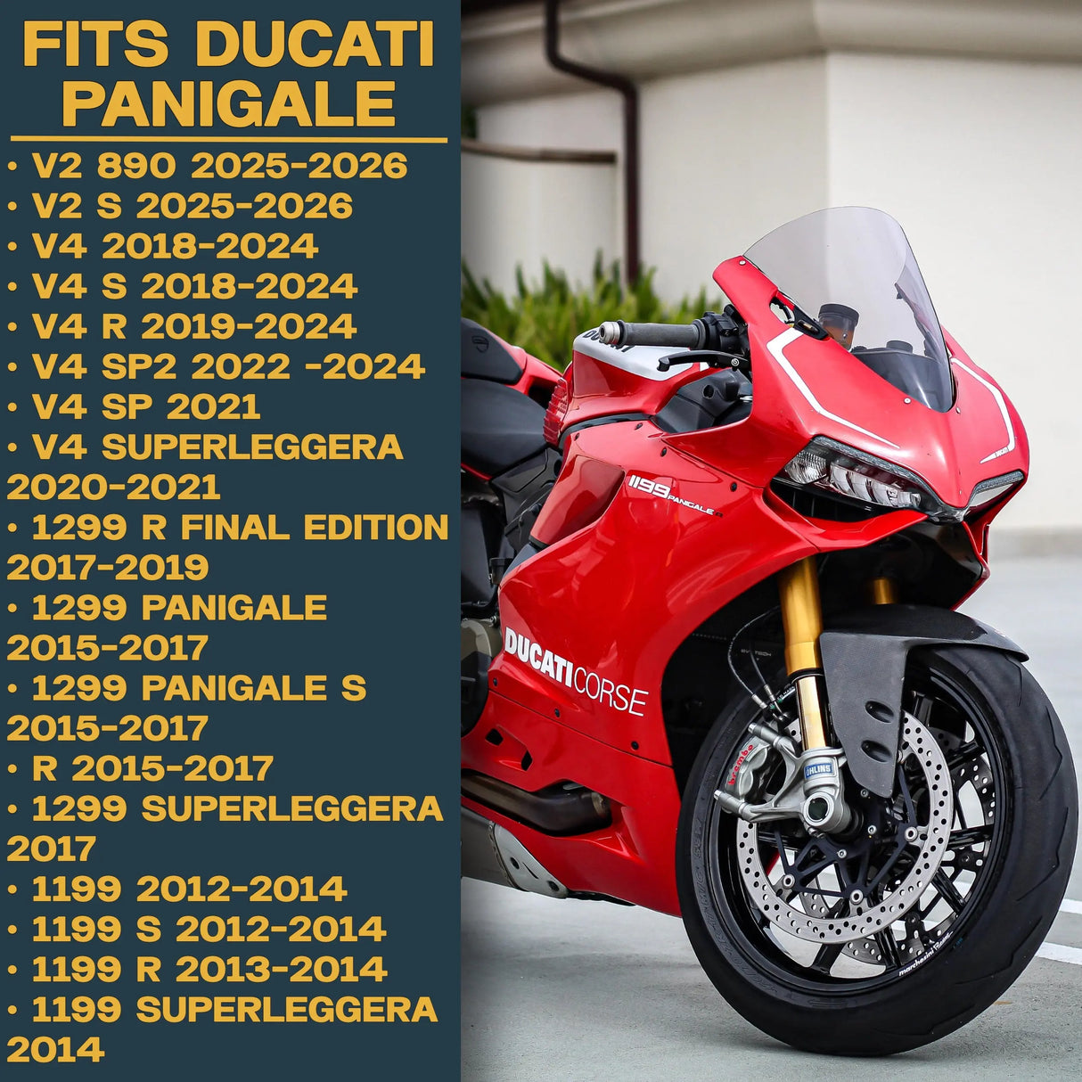Ducati Panigale 1199/1299/V4/V2 890 2012-2026 Ceramic Brake Pad Set Traild
