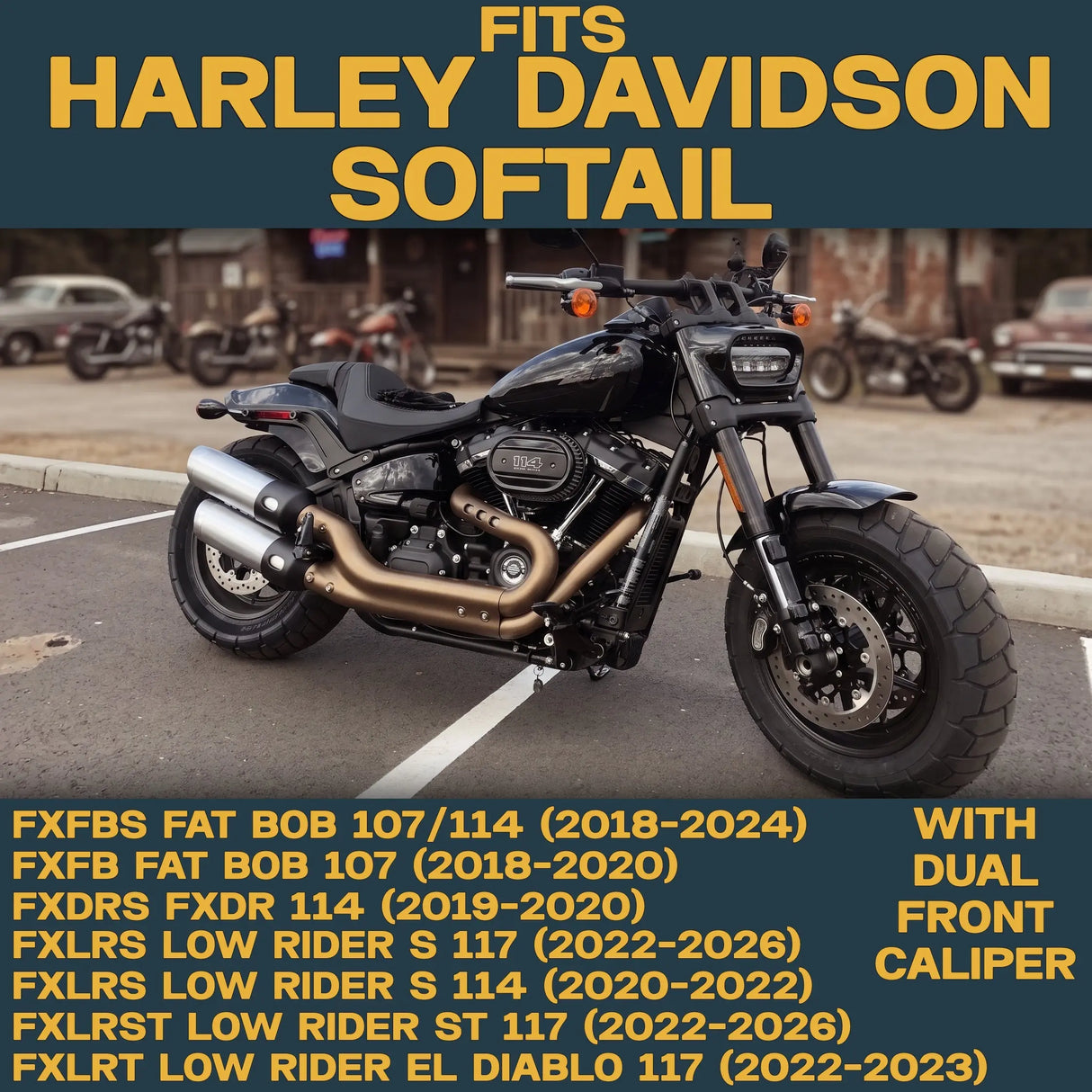 Harley-Davidson Softail 2018-2026 Ceramic Brake Pad Set – Dual Front Caliper Traild