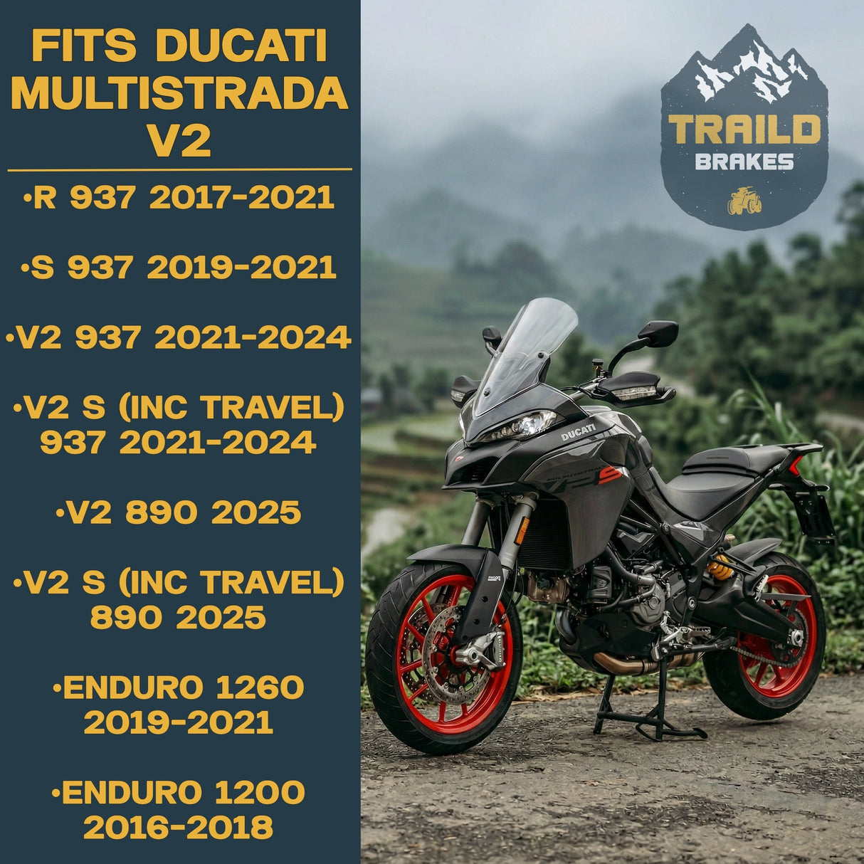Ducati Multistrada V2 2017-2025 Ceramic Brake Pad Set Traild