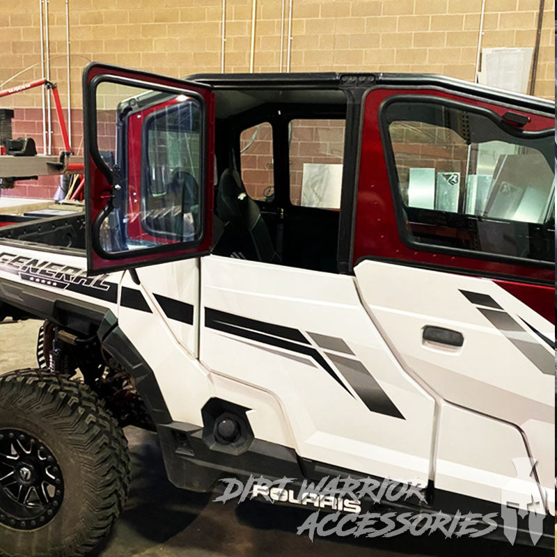 POLARIS GENERAL 4-SEAT Cab Enclosure "THE VAULT" 2016+ Upper Side Doors & Panels (Patent Pending)