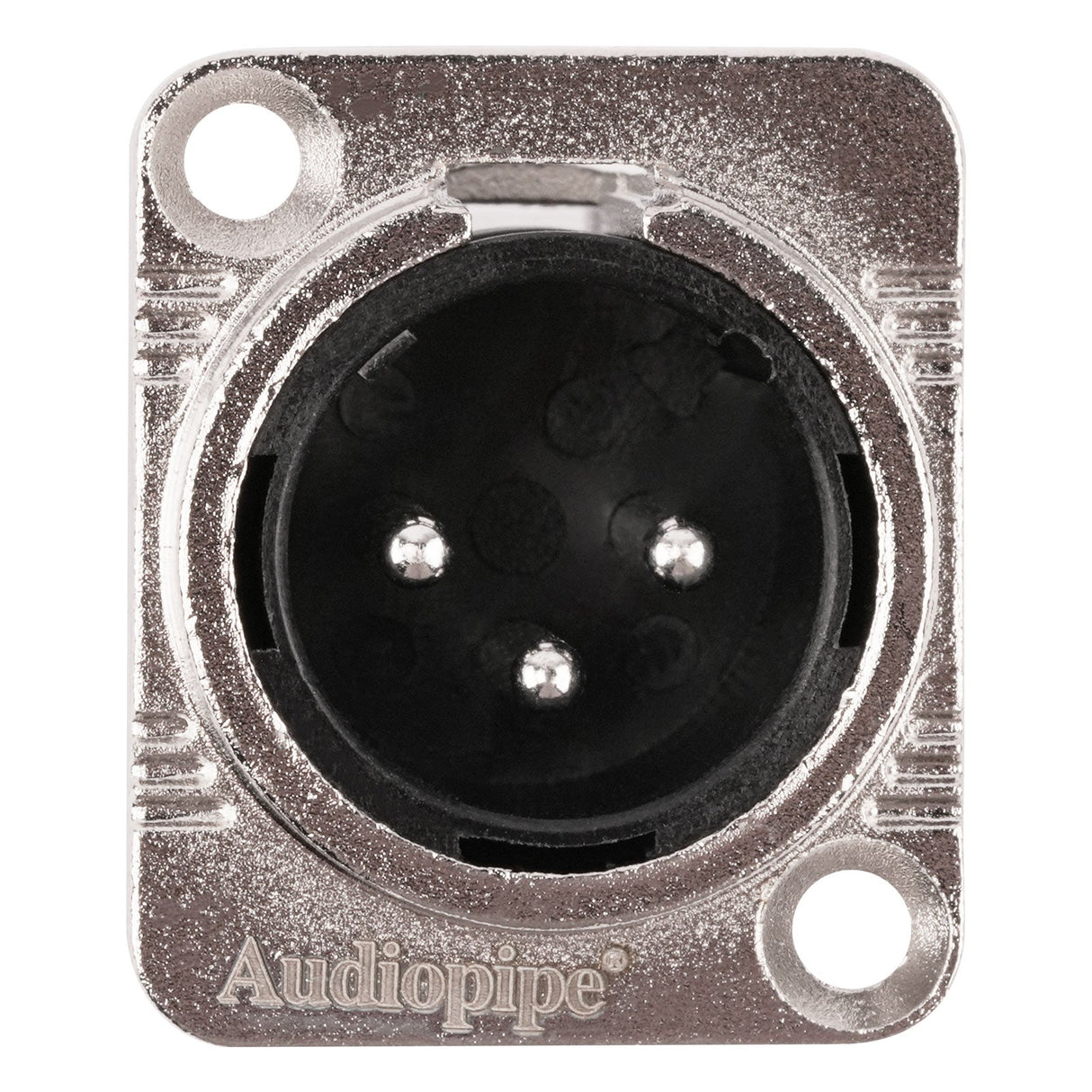 3 PIN XLR Male Chassis Socket (PRA-3MD-NKL) Audiopipe