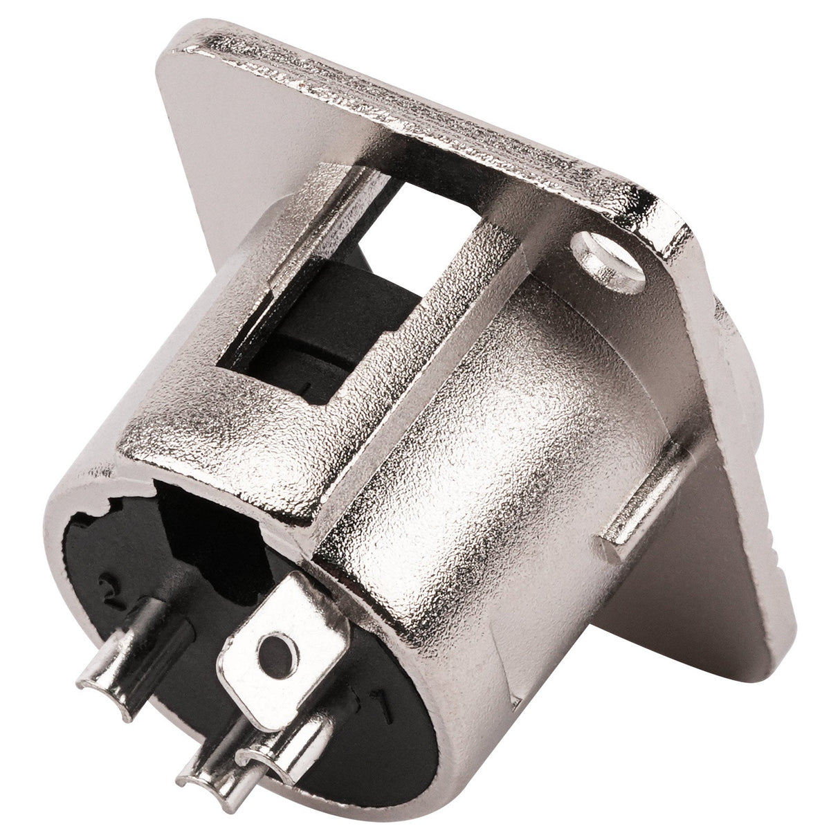 3 PIN XLR Male Chassis Socket (PRA-3MD-NKL) Audiopipe