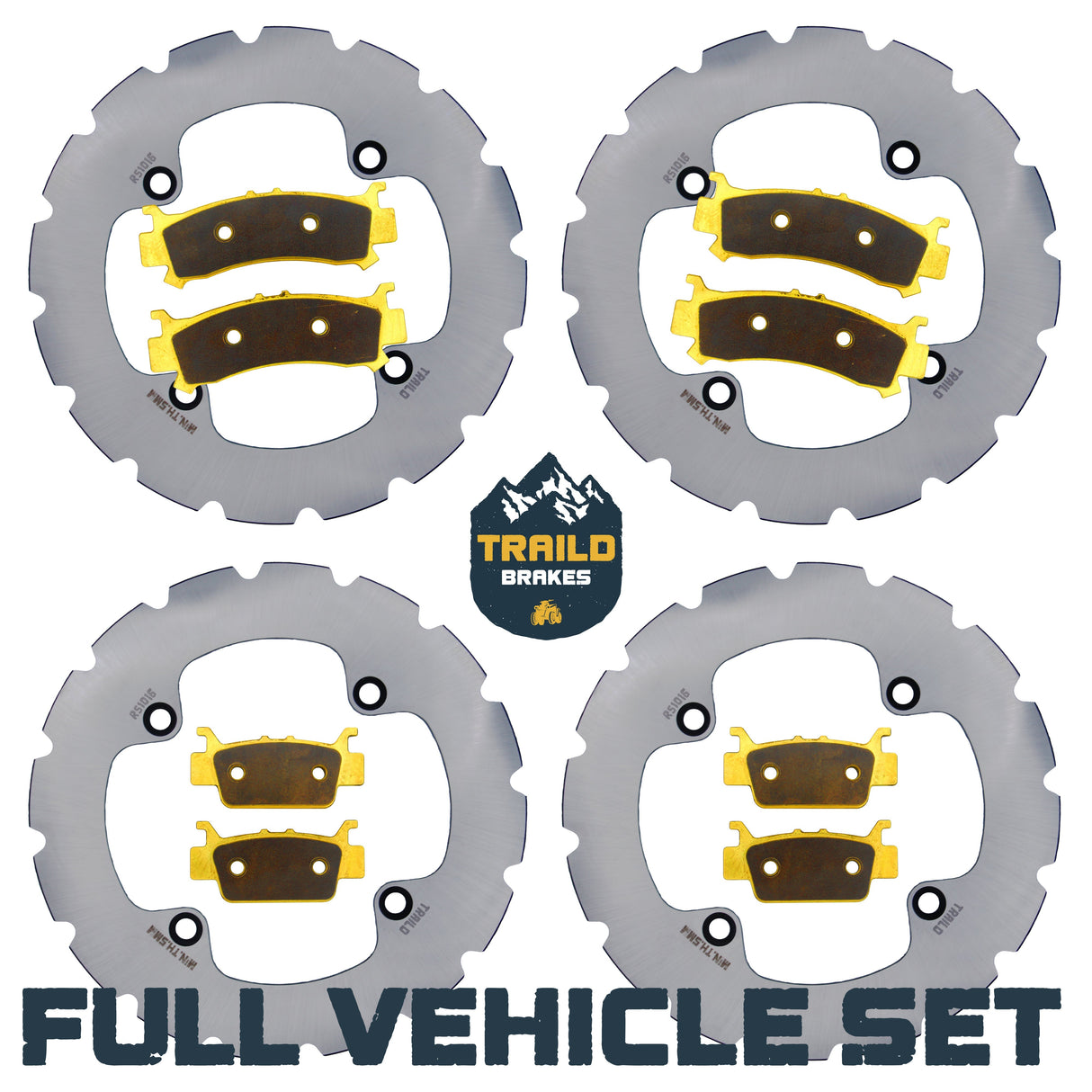 Honda Talon 1000R/1000X/1000X-4 2019-2026 Ridge Rider Rotor and Pad Kit Traild