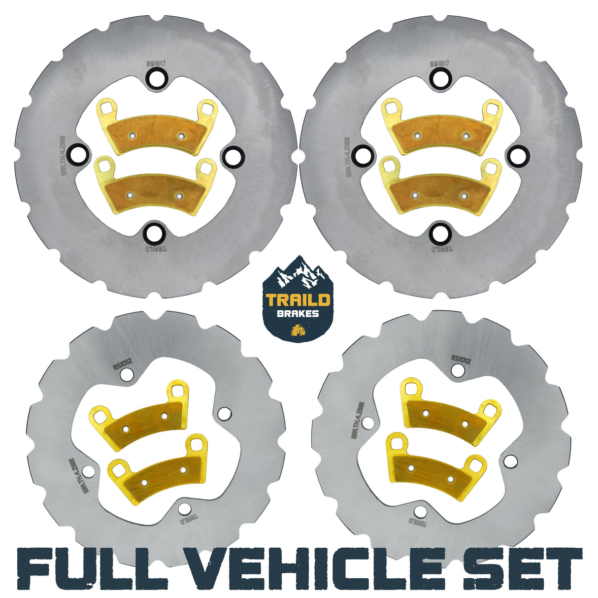 Polaris Ranger XP 1000 / XP Kinetic 2021-2027 Ridge Rider Rotor and Pad Kit Traild