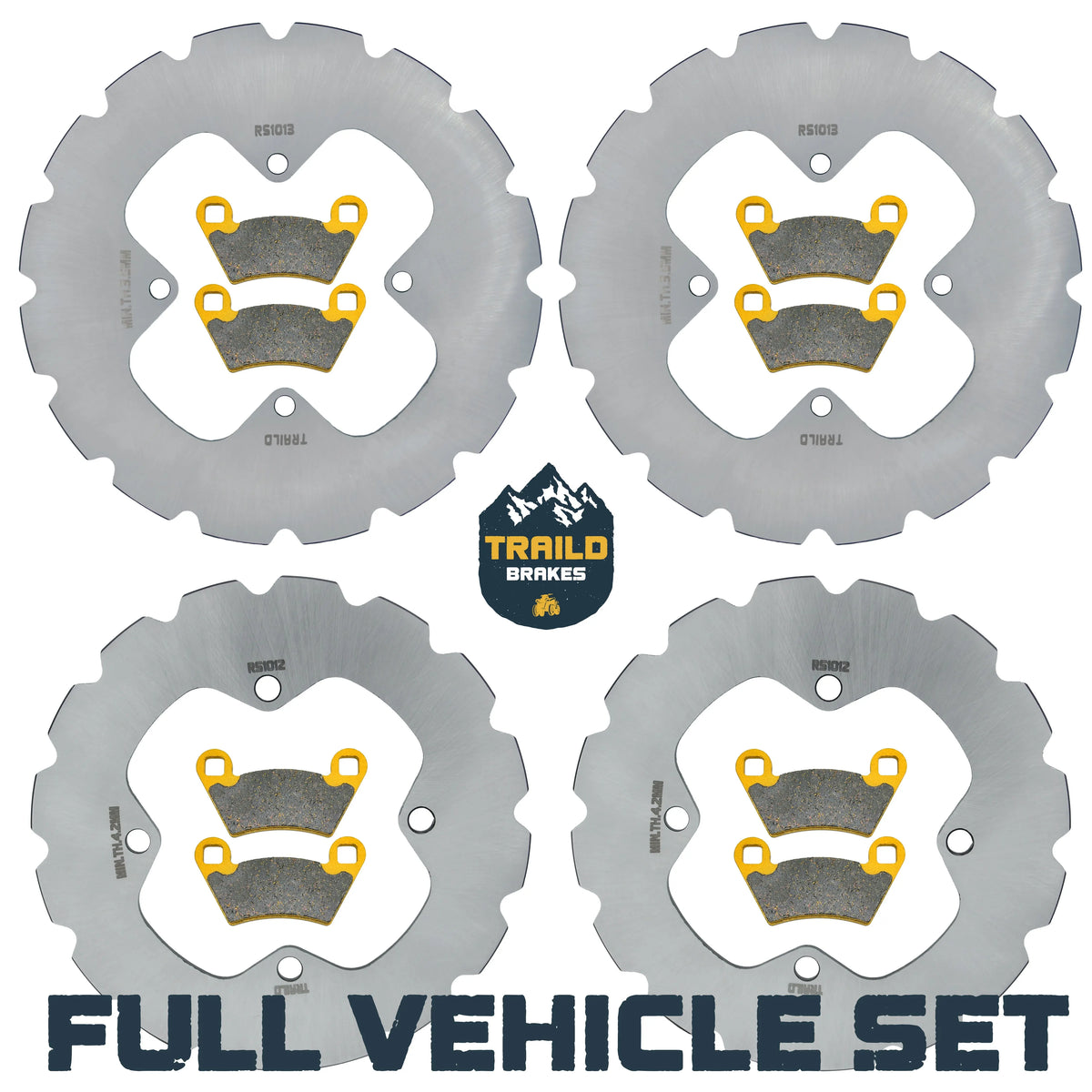 Polaris Ranger EV/Crew 700/570/570-6 2008-2025 Ridge Rider Rotor and Pad Kit