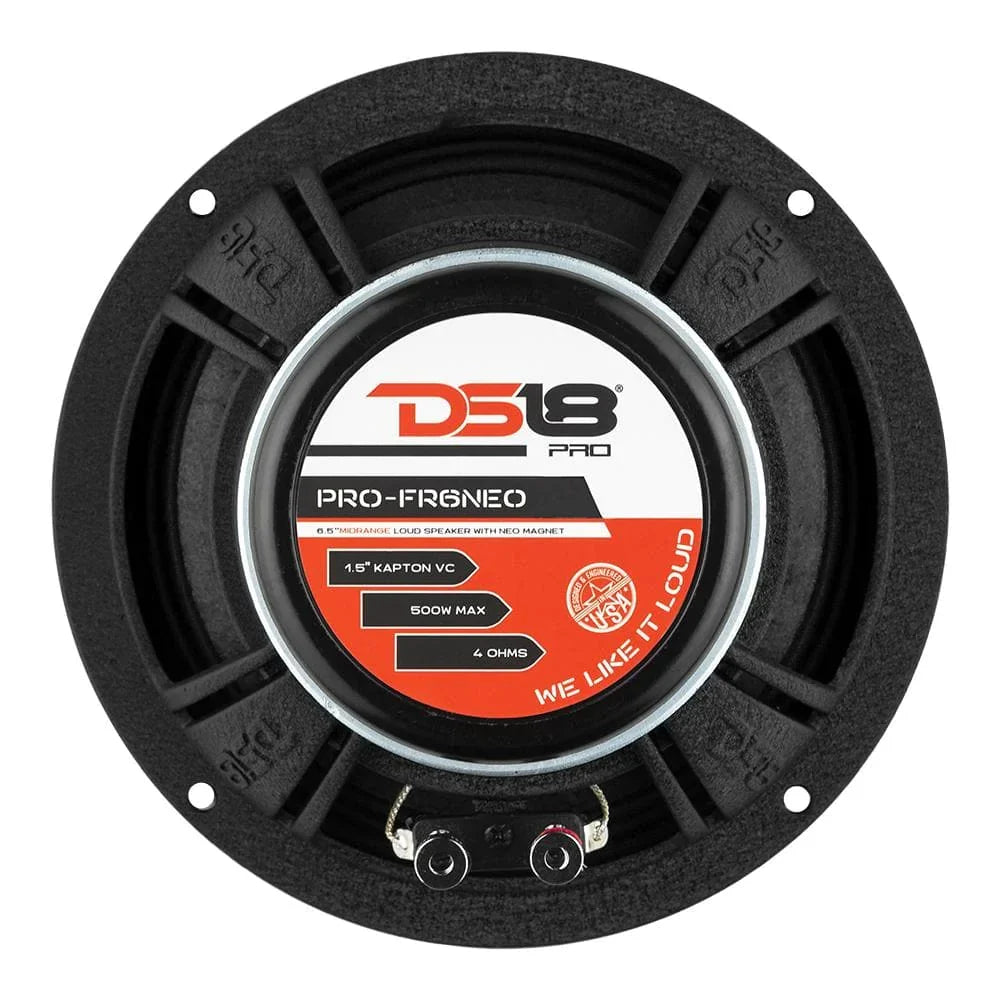 DS18 PRO-FR6NEO 6.5" 225W RMS Neodymium Bullet Midrange Speaker 4-Ohm (Single) DS18