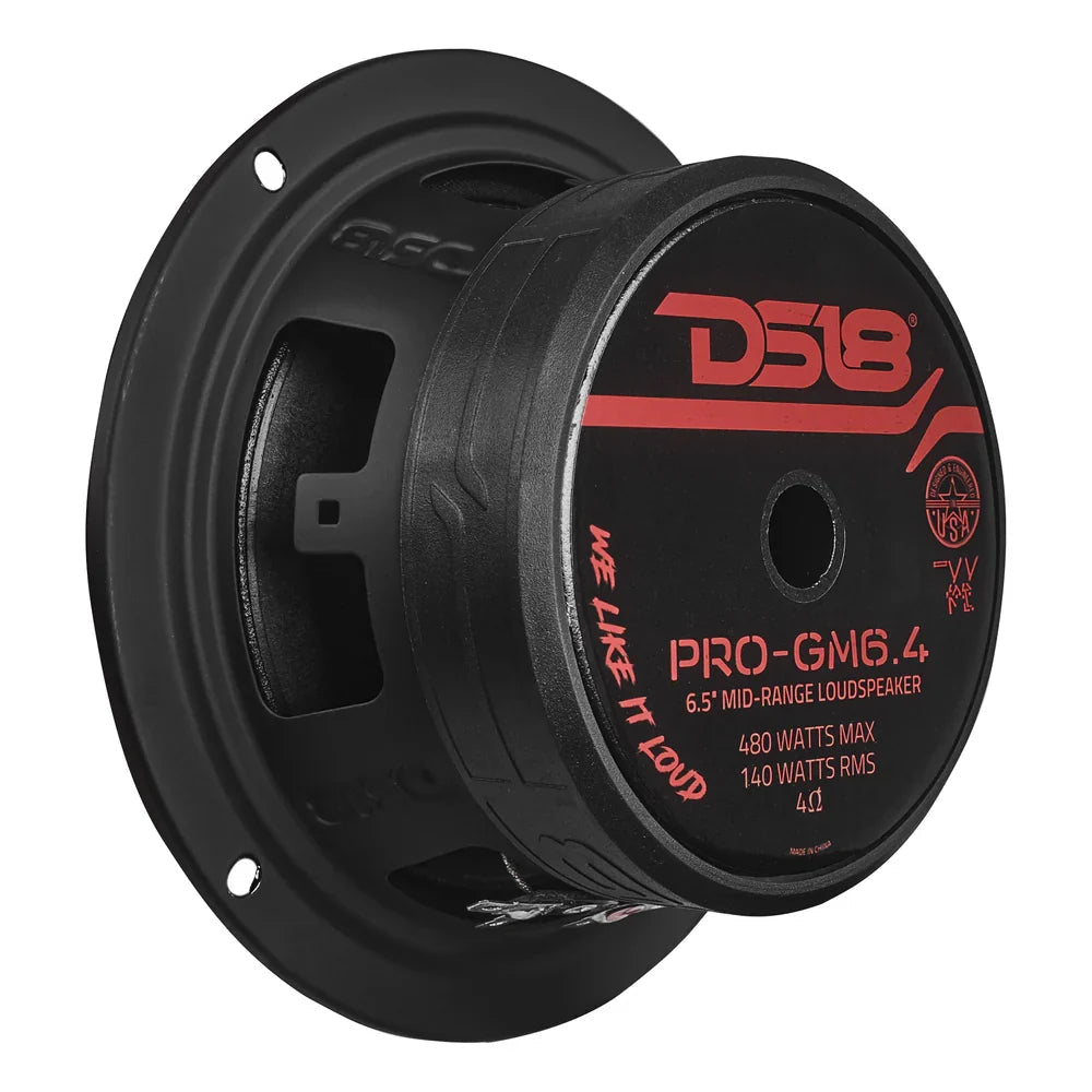 DS18 PRO-GM6.4PK 6.5" 140W RMS Loudspeakers and Tweeters Package DS18