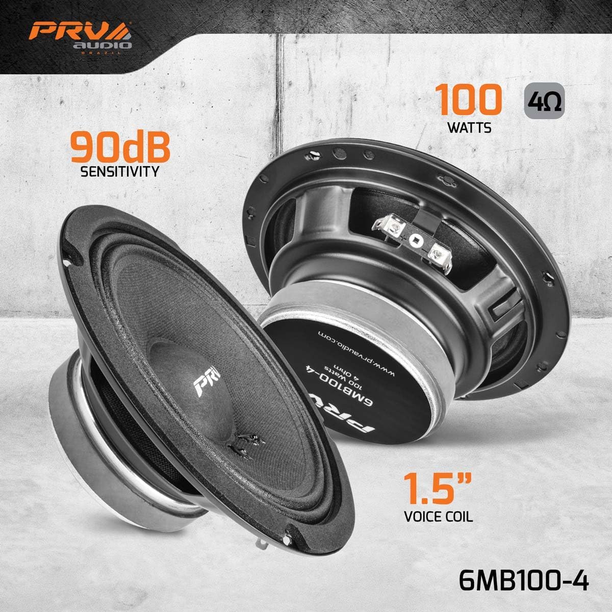6MB100-4 (PAIR) | 6.5" MIDBASS LOUDSPEAKER PRV