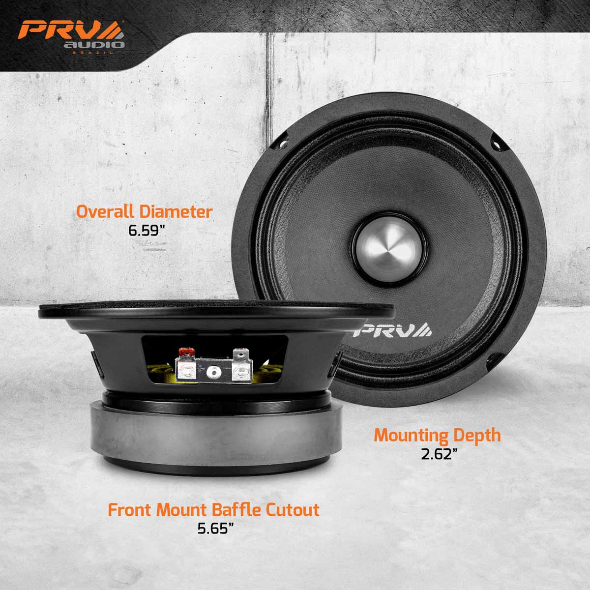 6MR400-4 BULLET PRV 6.5" MIDRANGE BULLET LOUDSPEAKER PRV