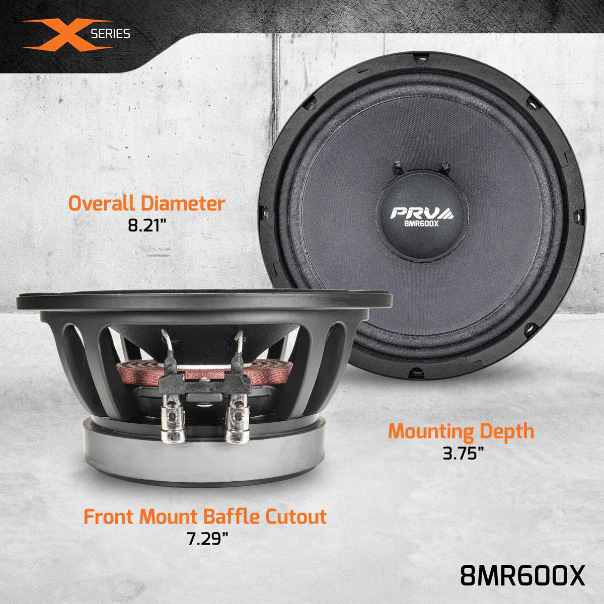 8MR600X PRV 8 Inch Midrange Speaker PRV