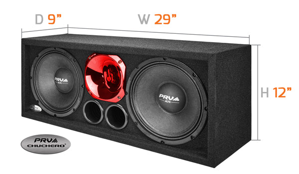 PRV Audio PRV210-290 Red Chuchero Dual 10-inch Speaker Box