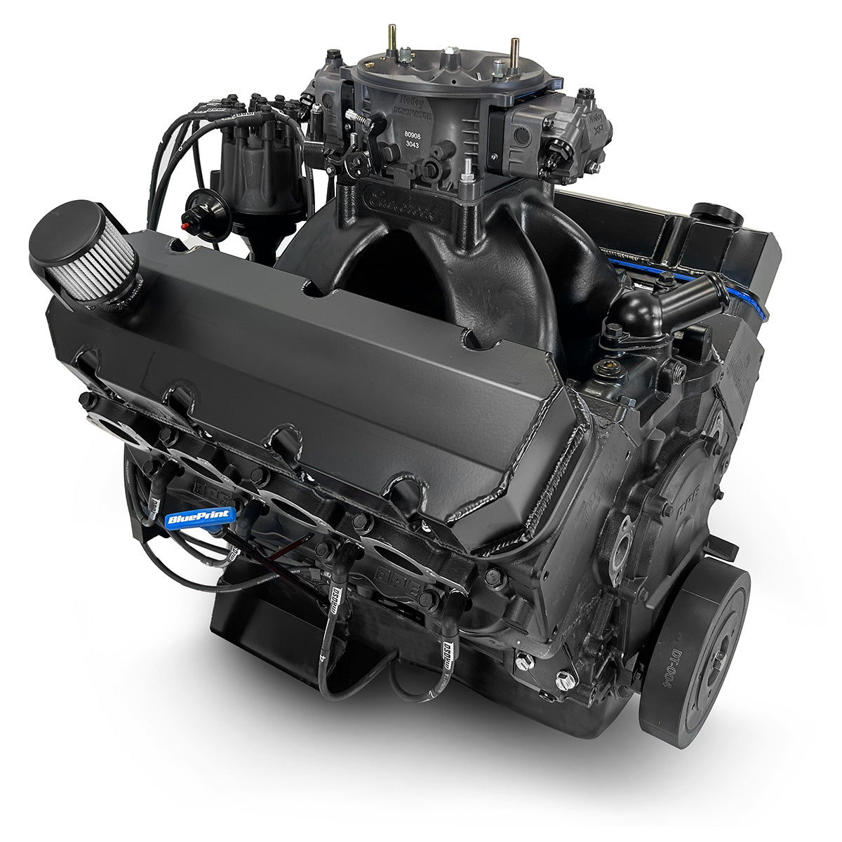 BluePrint Motorsports GM Big Block Compatible 632 c.i. Pro Series Engine - 815 Horsepower - Blackout Reaper Edition Base Dressed - Carbureted