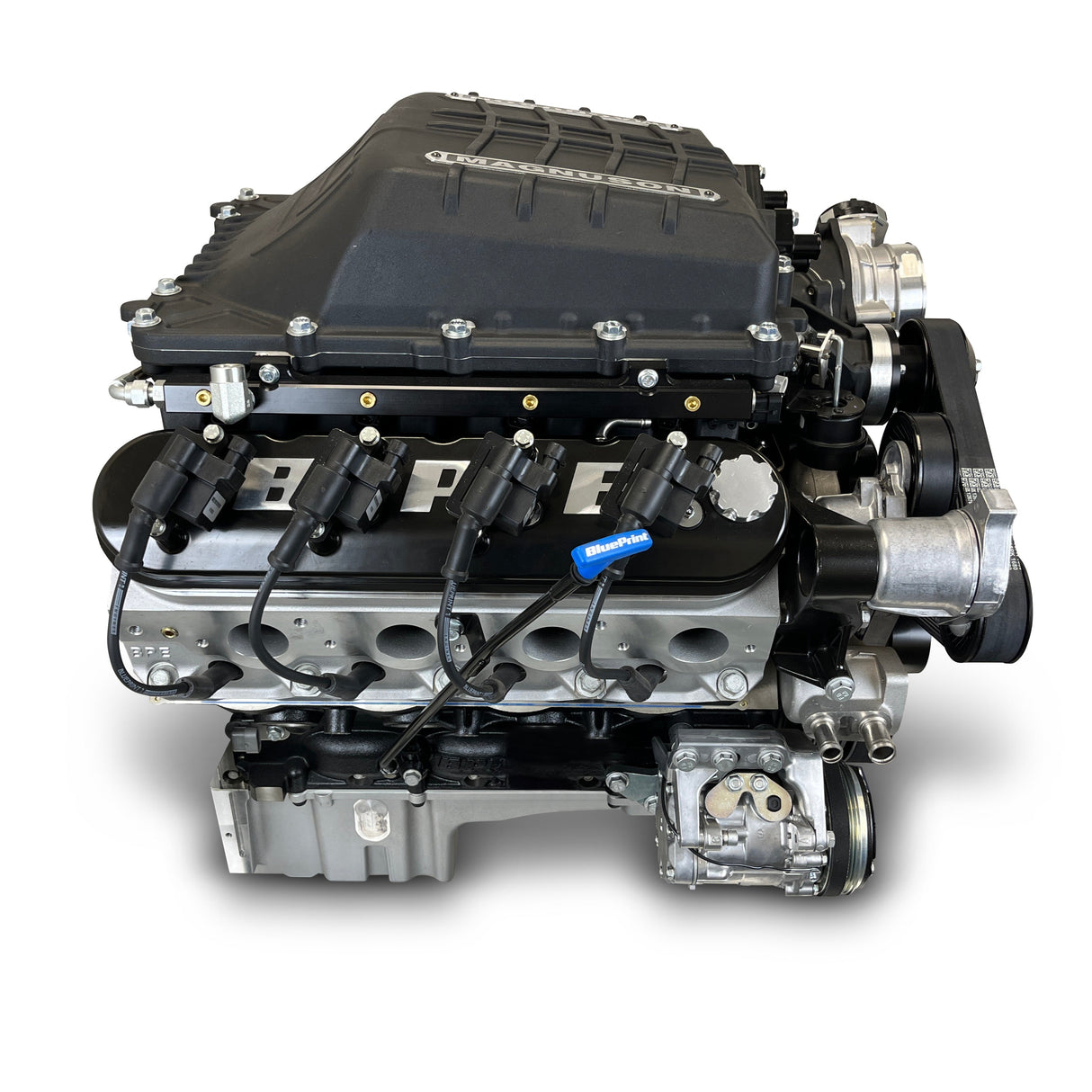 GM LS Compatible 427 c.i. Pro Series Engine - 830 Horsepower - Deluxe Dressed - Black Pulley Kit - Holley Terminator X EFI System