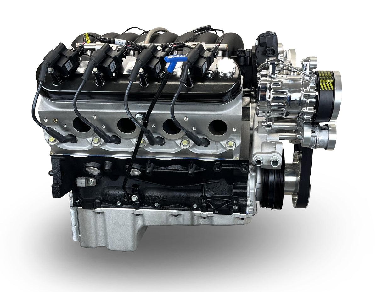GM LS Compatible 427 c.i. Pro Series Engine - 605 Horsepower - Deluxe Dressed - Polished Pulley Kit - Holley Terminator X EFI System