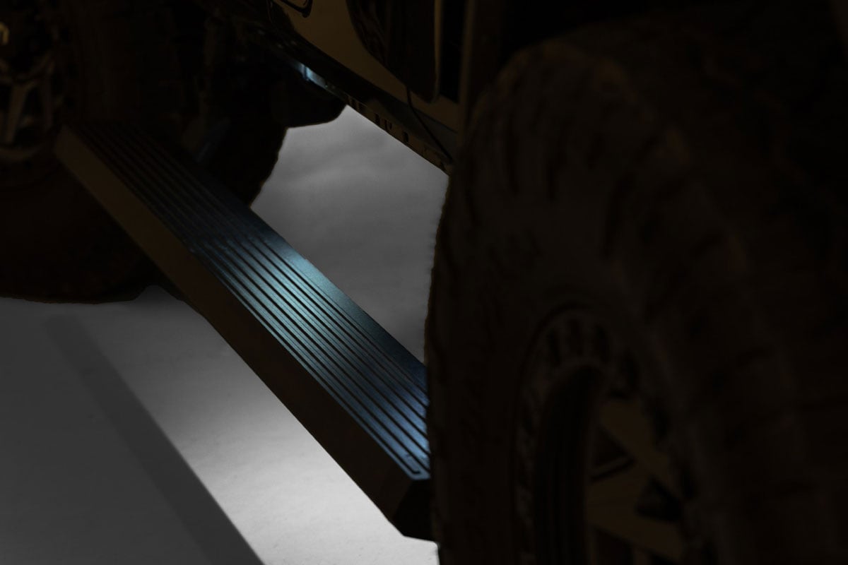 Power Running Boards Dual Electric Motor 2 Door Jeep Wrangler JL (18-26) Rough Country