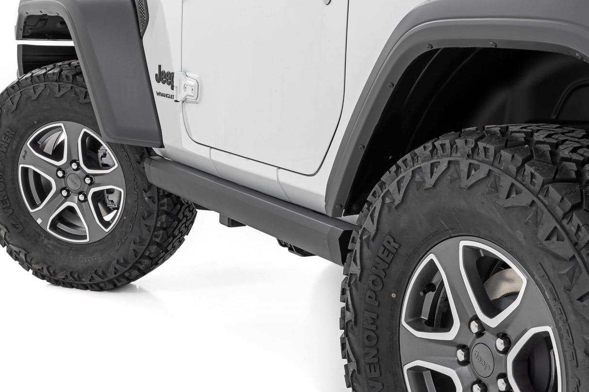 Power Running Boards Dual Electric Motor 2 Door Jeep Wrangler JL (18-26) Rough Country