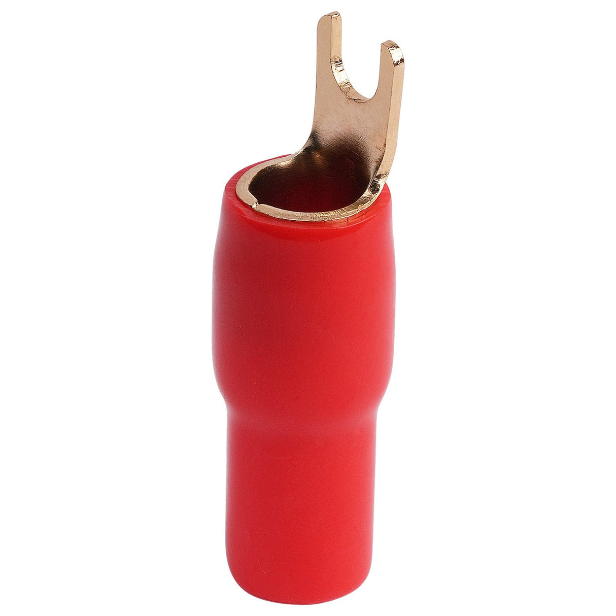 4AWG Gold Plated Spade Terminal, Red (PTSX-4RED) Audiopipe