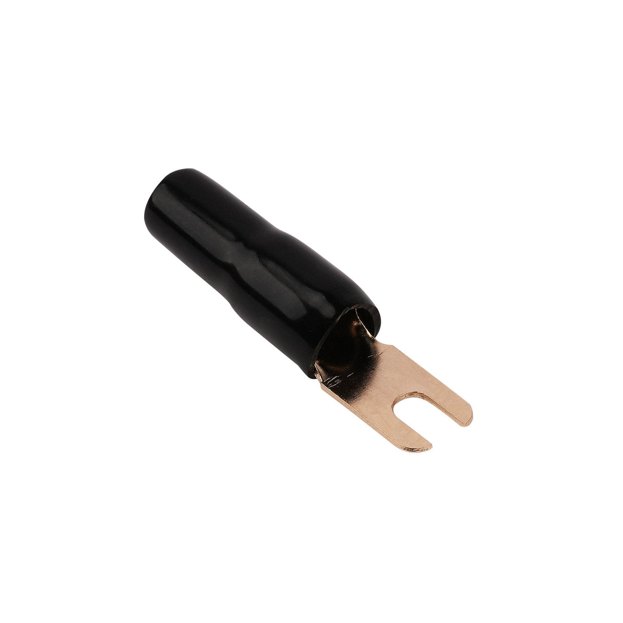 8AWG Gold Plated Spade Terminal, Black (PTSX-8BLK) Audiopipe