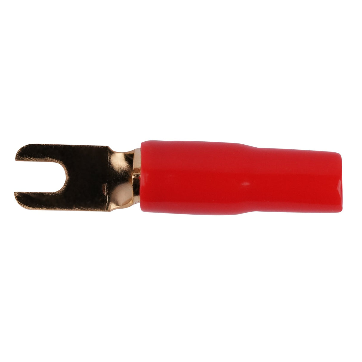 8AWG Gold Plated Spade Terminal, Red (PTSX-8RED) Audiopipe