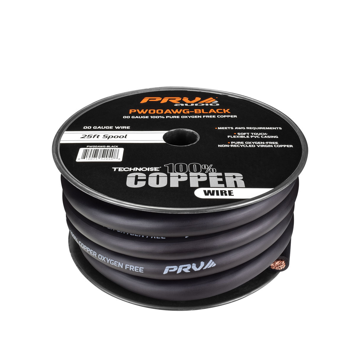 PRV PW00AWG-BLACK 25ft Roll PRV Audio