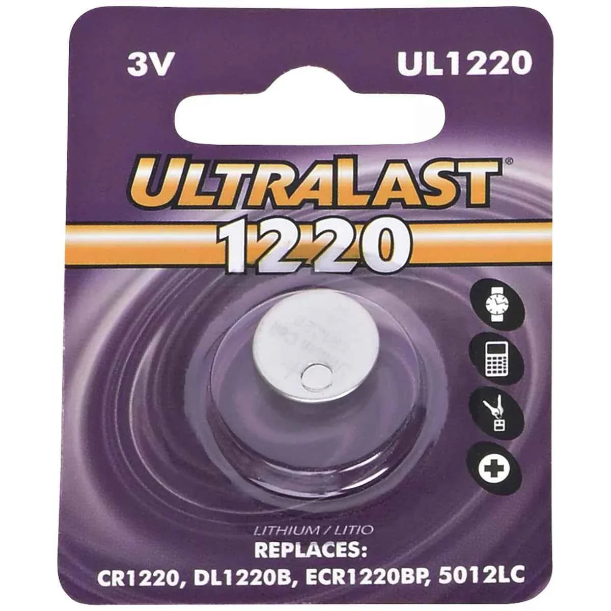 Ultralast UL1220 CR1220 Lithium Coin Cell Battery UltraLast