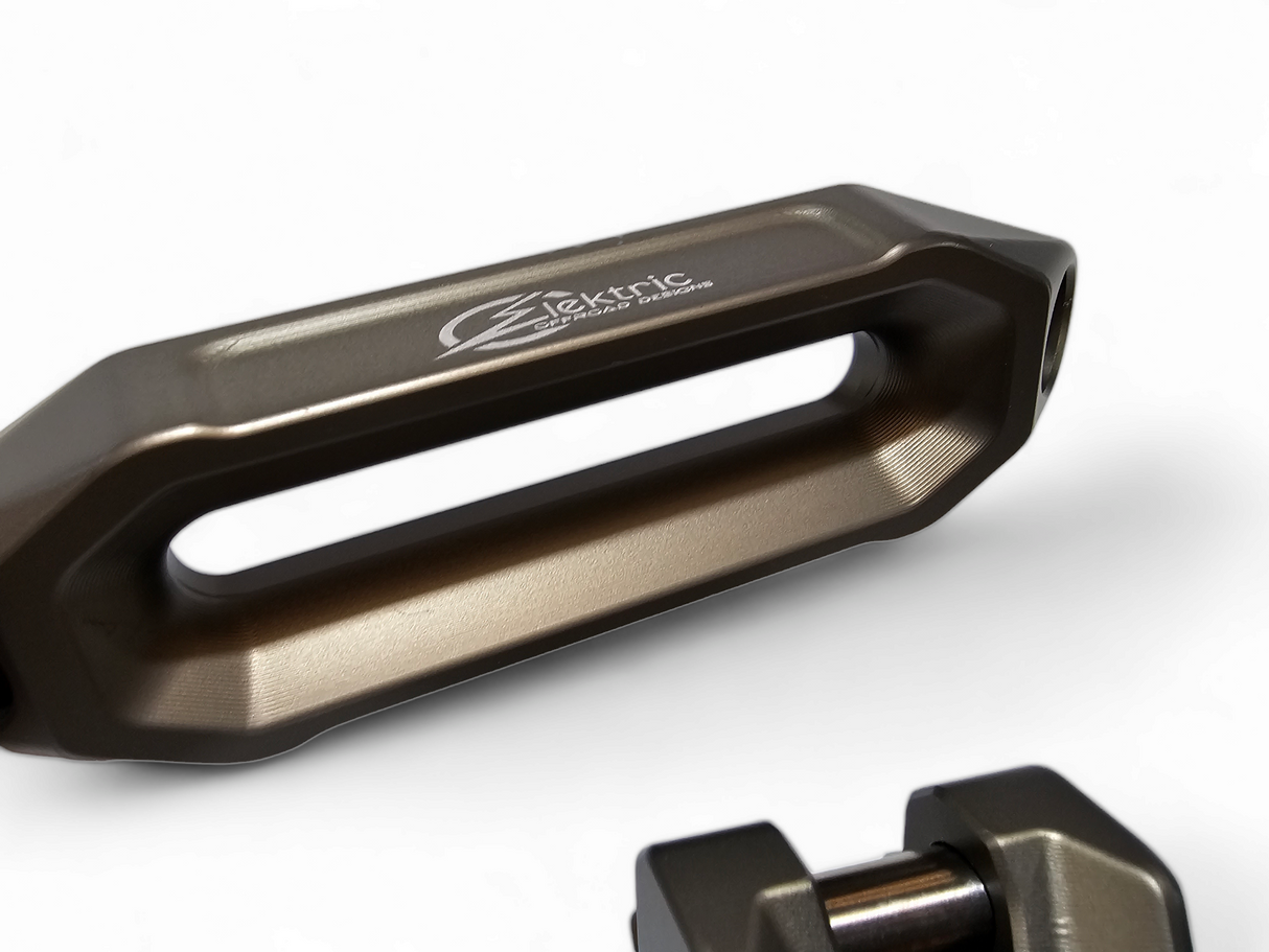 Elektric Offroad Designs UTV Winch Fairlead and Hook (Gunmetal) www.elektricoffroad.com