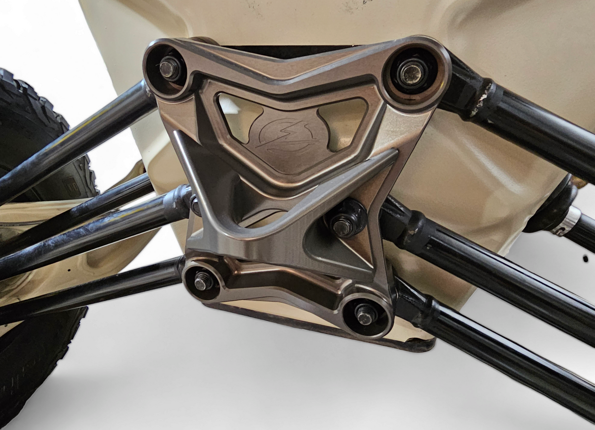 2017-2021 Can Am X3 Maverick EOD Radius Rod Plate with Tow Hook Gun Metal www.elektricoffroad.com