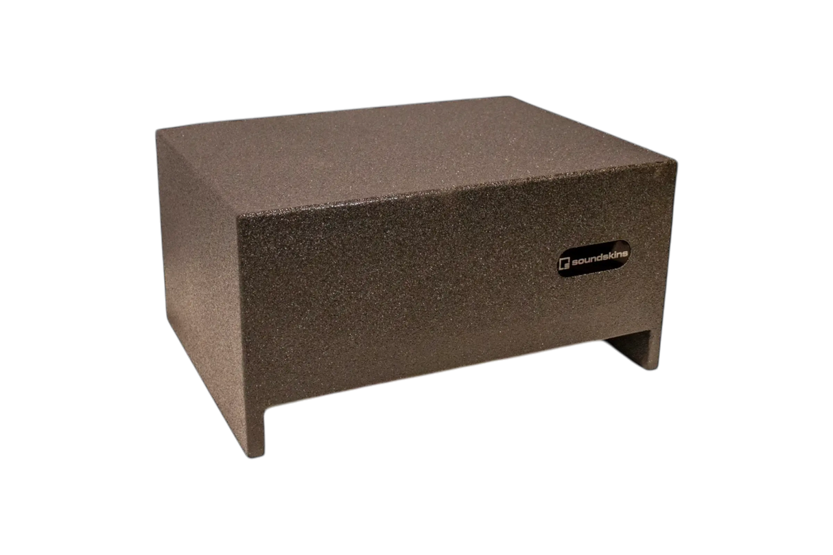 SoundSkins Enclosures | Single 8" Sealed Long Universal Truck Downfire - Premium USA Made Subwoofer Box with Bed Liner Spray Finish SoundSkins Global