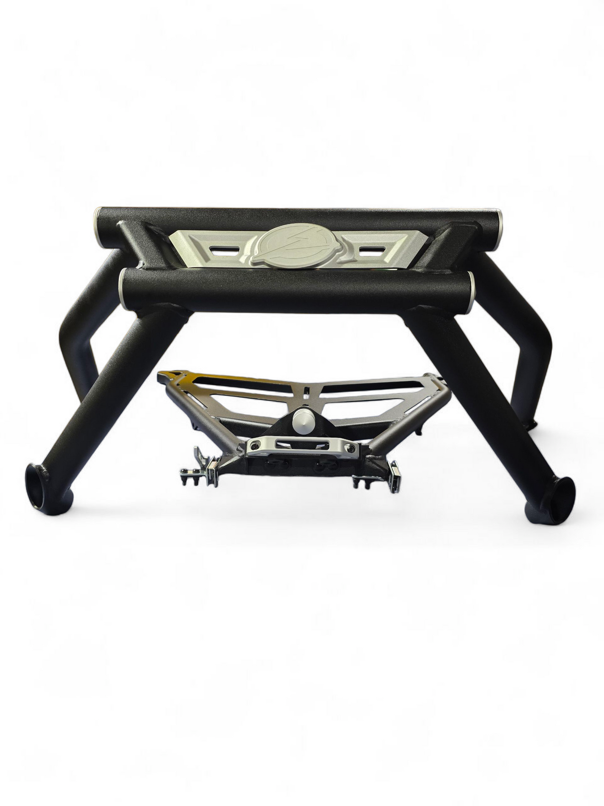 2022+ Polaris RZR Pro R Amp Rear Tire Rack Rear Bumper Combo www.elektricoffroad.com