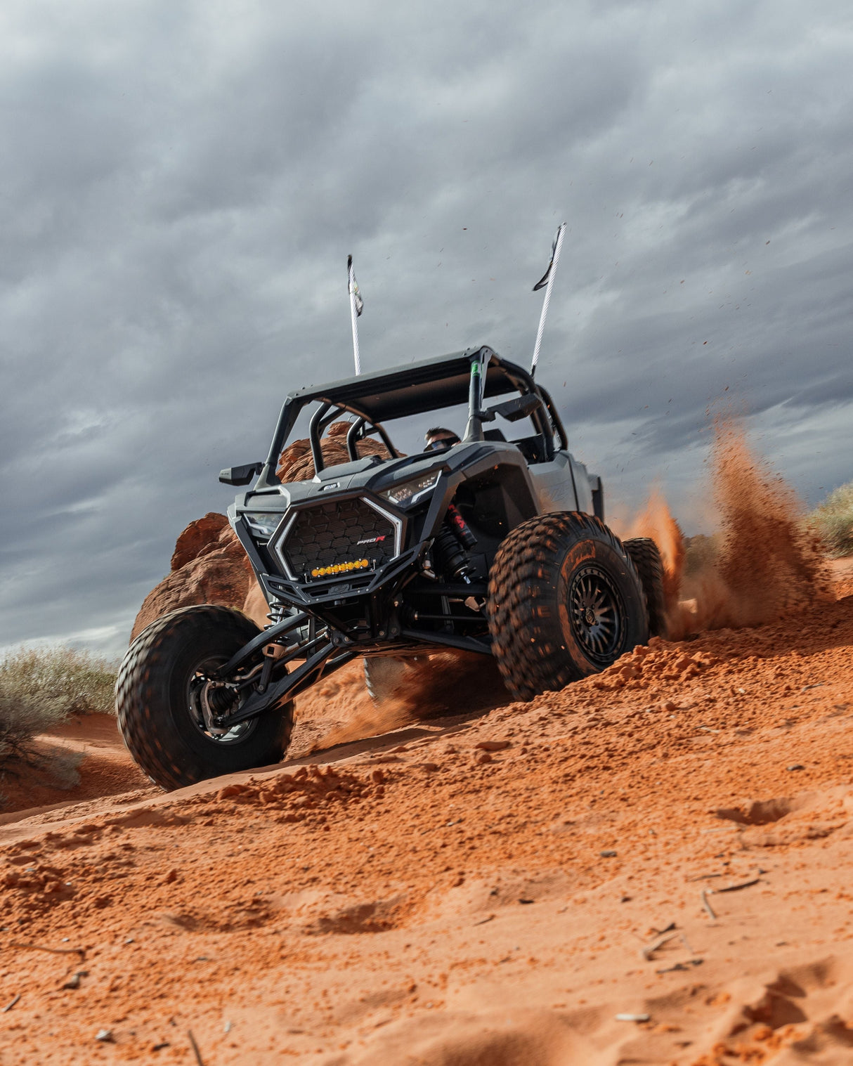 2022-2026 Polaris RZR Pro R, Pro S, Turbo R Machined Billet Front Winch Bumper (Black Anodize) www.elektricoffroad.com