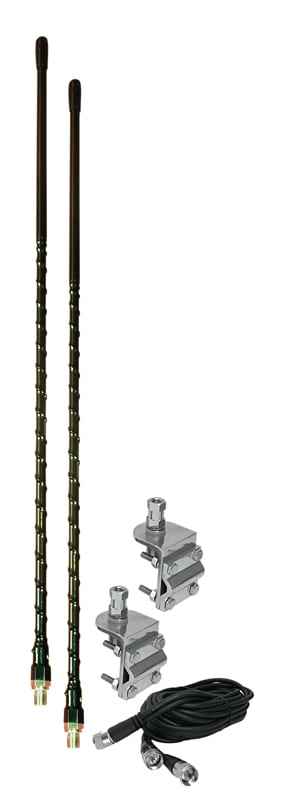 ProComm 2' Dual 3-Way Mirror/Side Mount Antenna Kit HSD995-2B TekShack