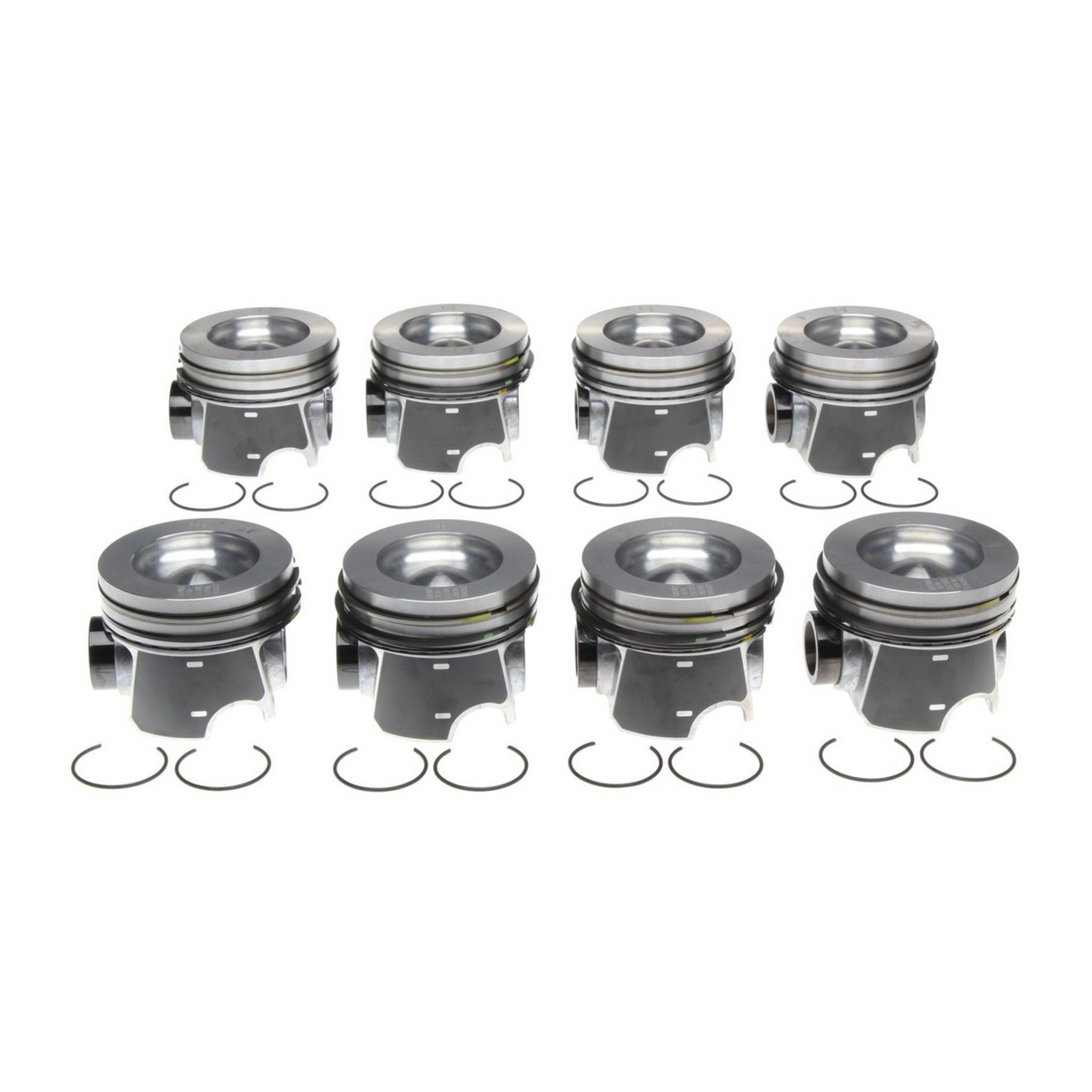 2011-2016 Duramax LML Mahle Set of 8 Pistons w/ Rings - 0.50MM (224-3935WR-0.50MM)