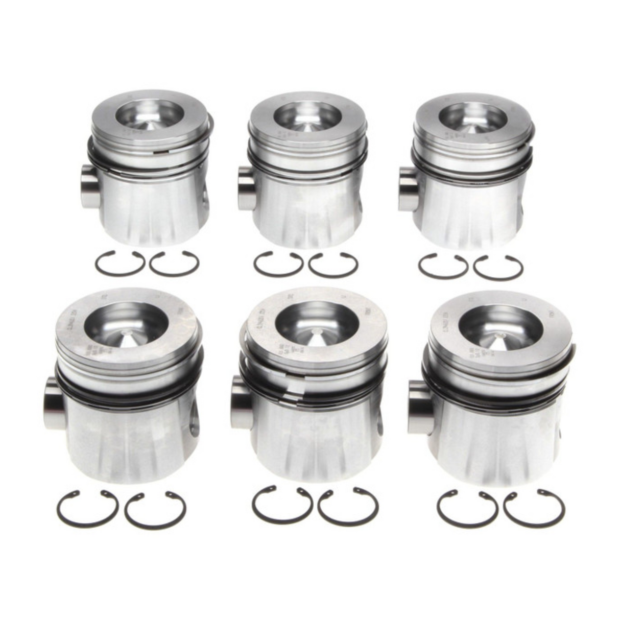 2001-2002 Cummins 5.9L Mahle Set of 6 Pistons w/ Rings - Standard (224-3354WR)
