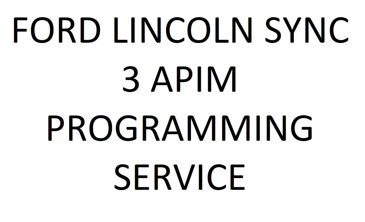 SYNC 3 4 TO 8 INCH PROGRAMMING SERVICES