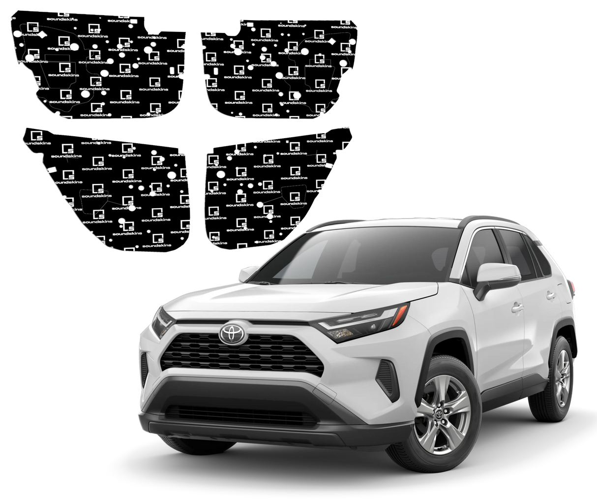 SoundSkins | 2019-2025 Toyota RAV4 4 Door Sound Deadening Vehicle Specific Kit | SSK-RAV44DR | 3 Layers (Acoustic Foam, Foil, Rubber Butyl) SoundSkins Global