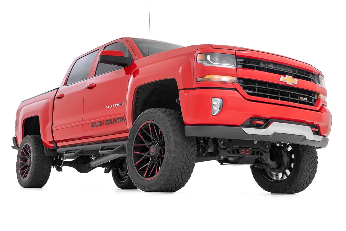 Nerf Steps Cab Length Extended Cab 6 Foot 7 Inch Bed Silverado/Sierra 1500 (14-18 & Classic) Rough Country