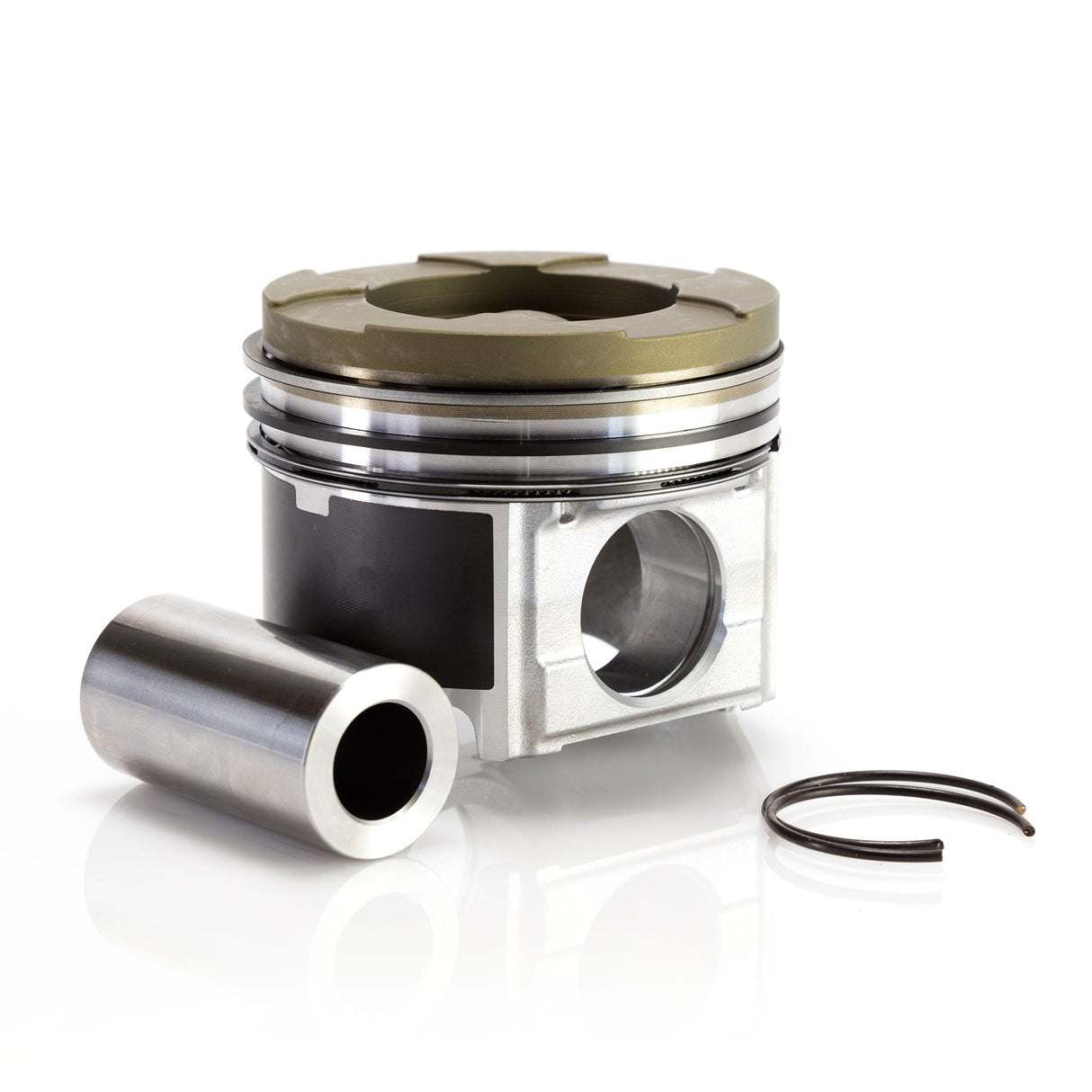 Mahle 6.0L Ford Power Stroke Ceramic Coated, Fly Cut and De-Lipped Single Piston Kit With Rings