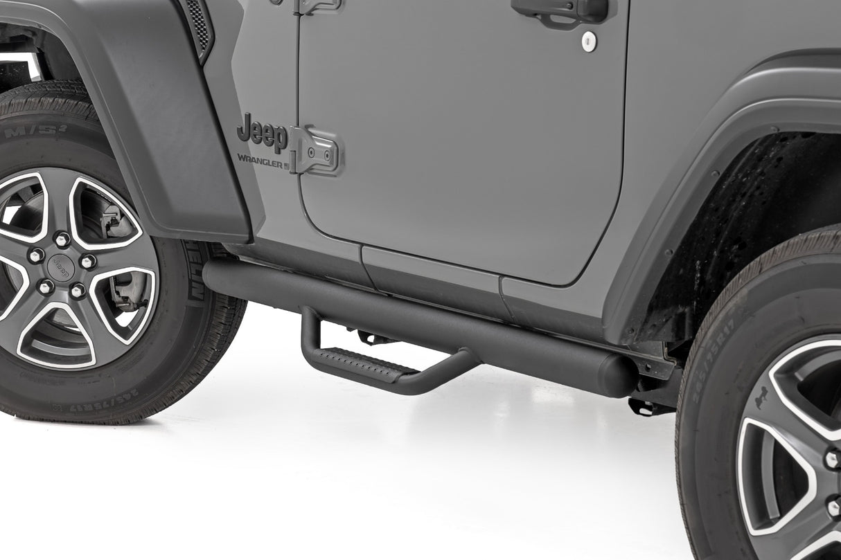 Nerf Steps Full Length 2 Door Jeep Wrangler JL 4WD (2018-2026) Rough Country