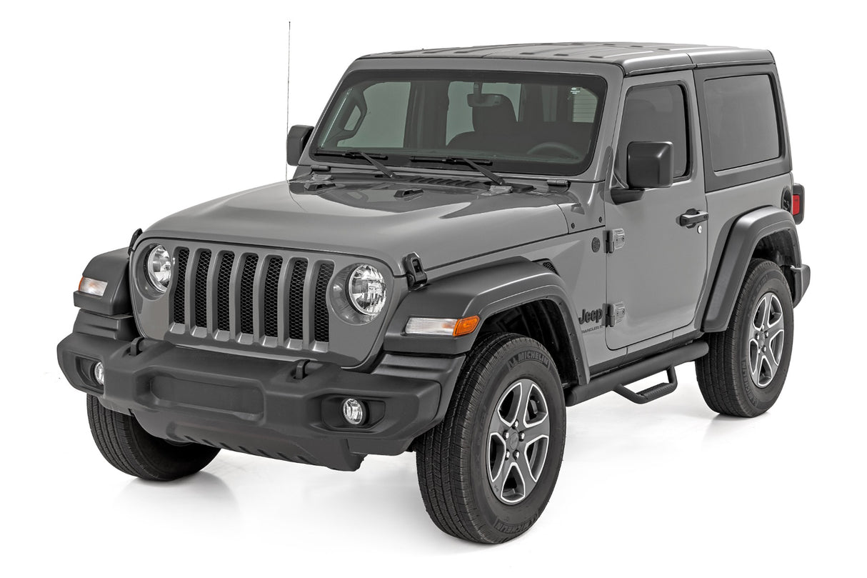 Nerf Steps Full Length 2 Door Jeep Wrangler JL 4WD (2018-2026) Rough Country
