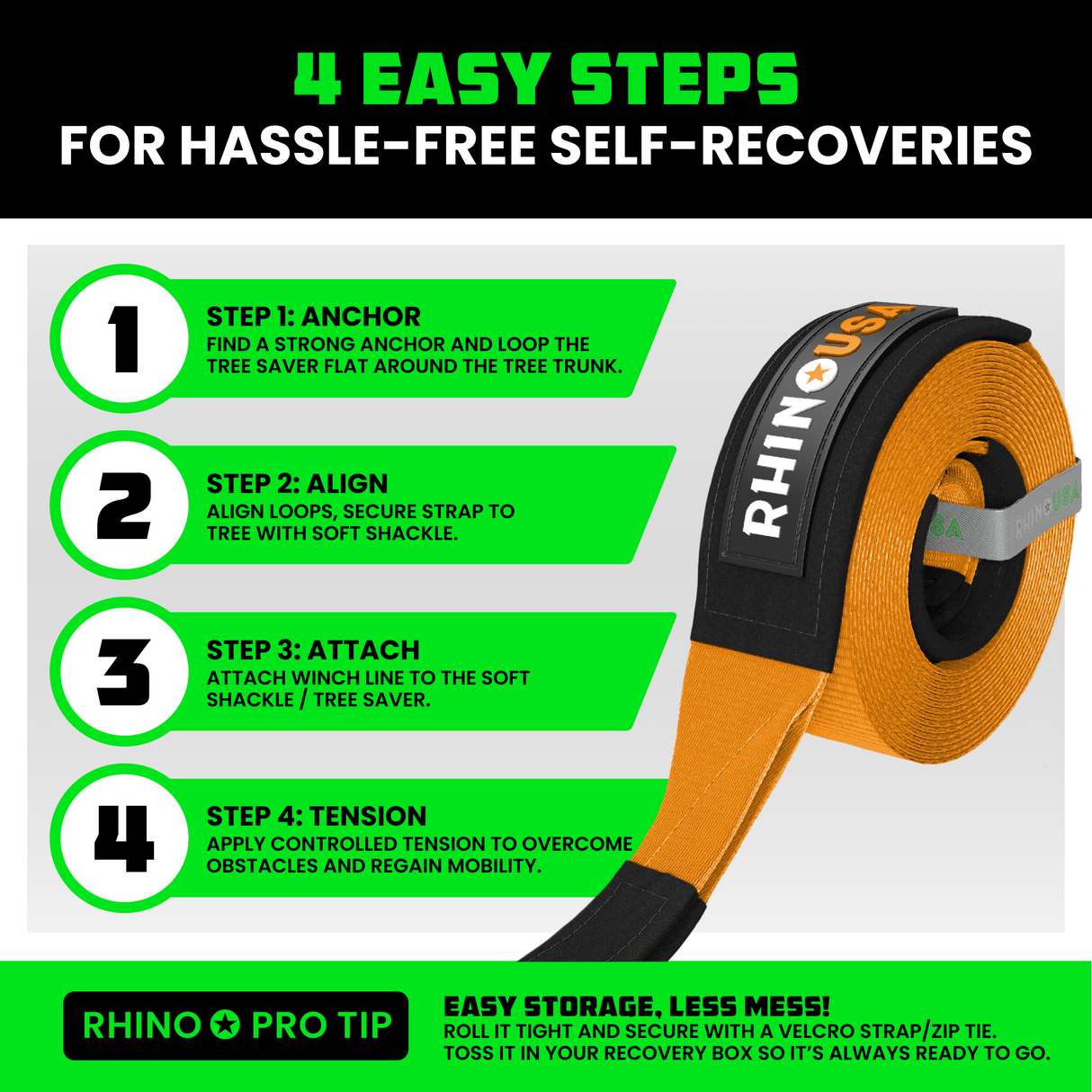 3" x 8' Recovery Tree Saver Strap