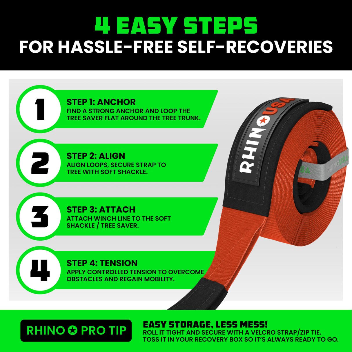 3" x 8' Recovery Tree Saver Strap