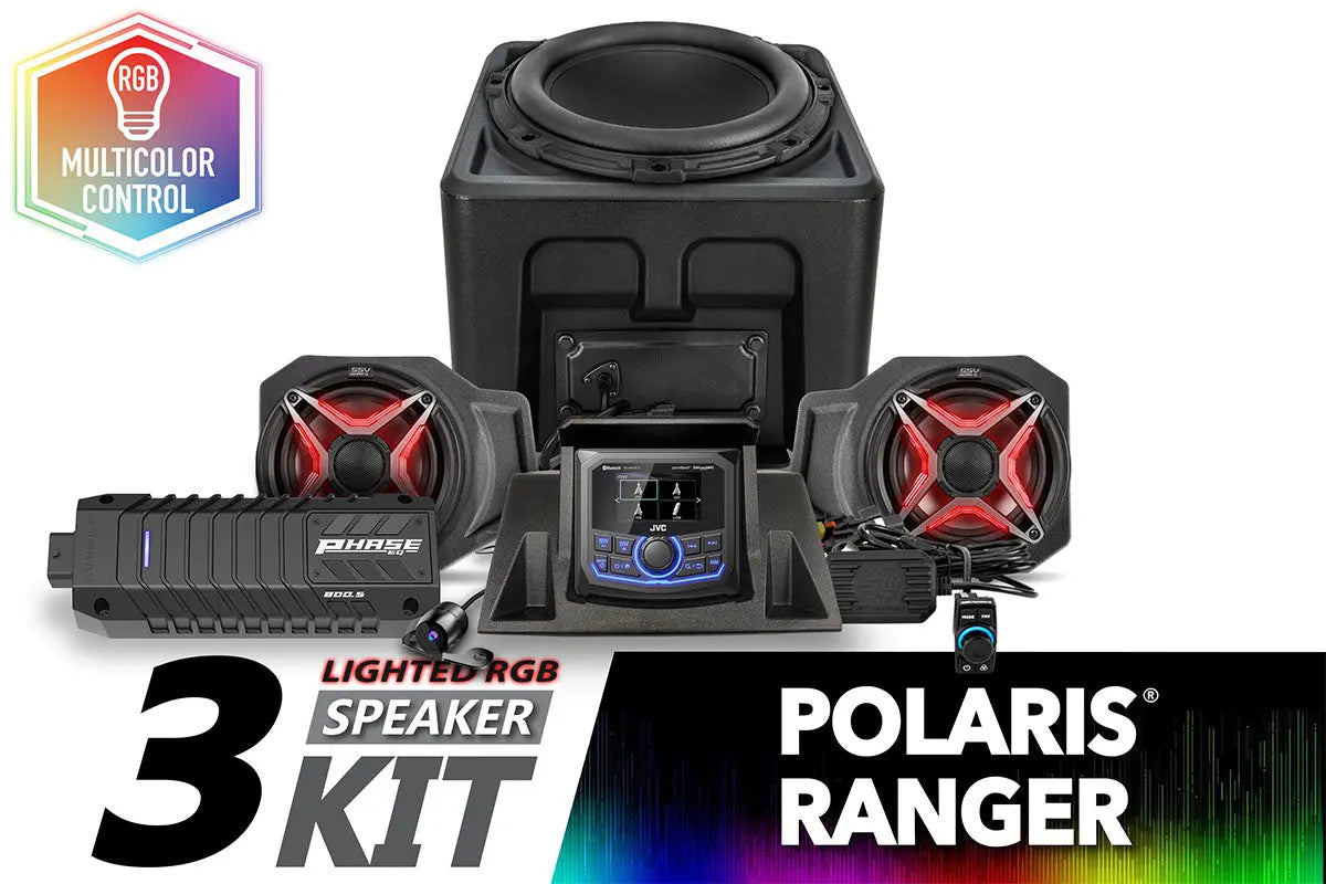 2018-2024 Polaris Ranger XP1000 V-Spec 3-Speaker Audio System w/JVC SSV Works