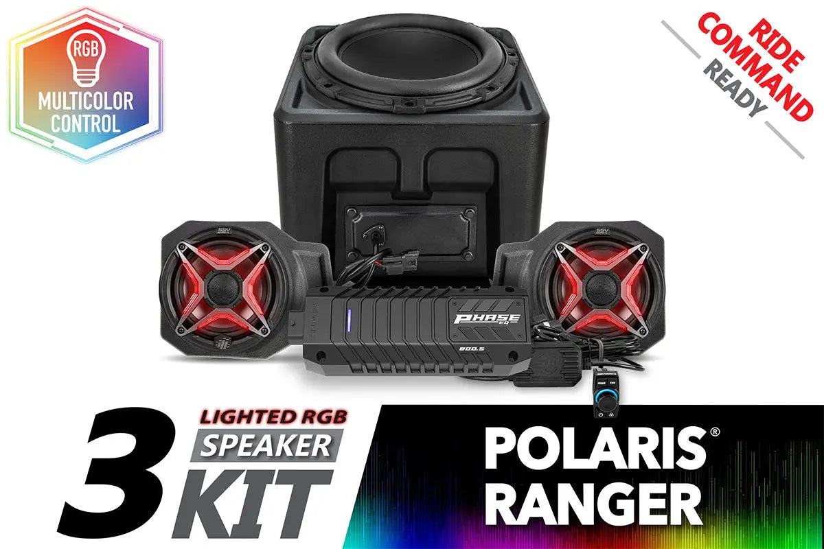 2018-2024 Polaris Ranger XP1000 V-Spec 3-Speaker Audio System for Ride Command SSV Works
