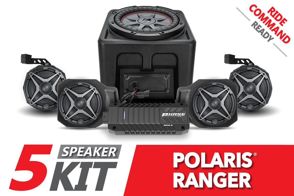 2018-2024 Polaris Ranger XP1000 5-Speaker SSV Audio System for Ride Command SSV Works