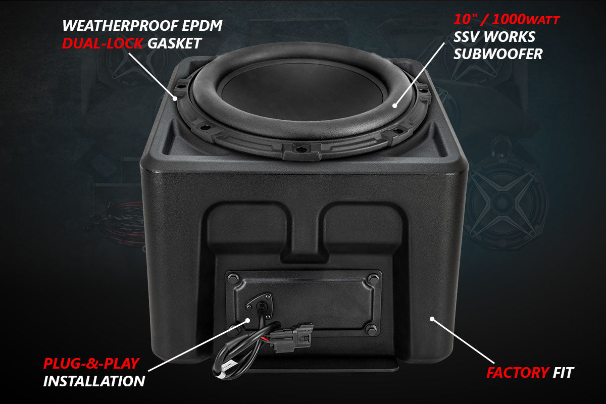 2018-2024 Polaris Ranger XP1000 V-Spec 5-Speaker Audio System for Ride Command SSV Works