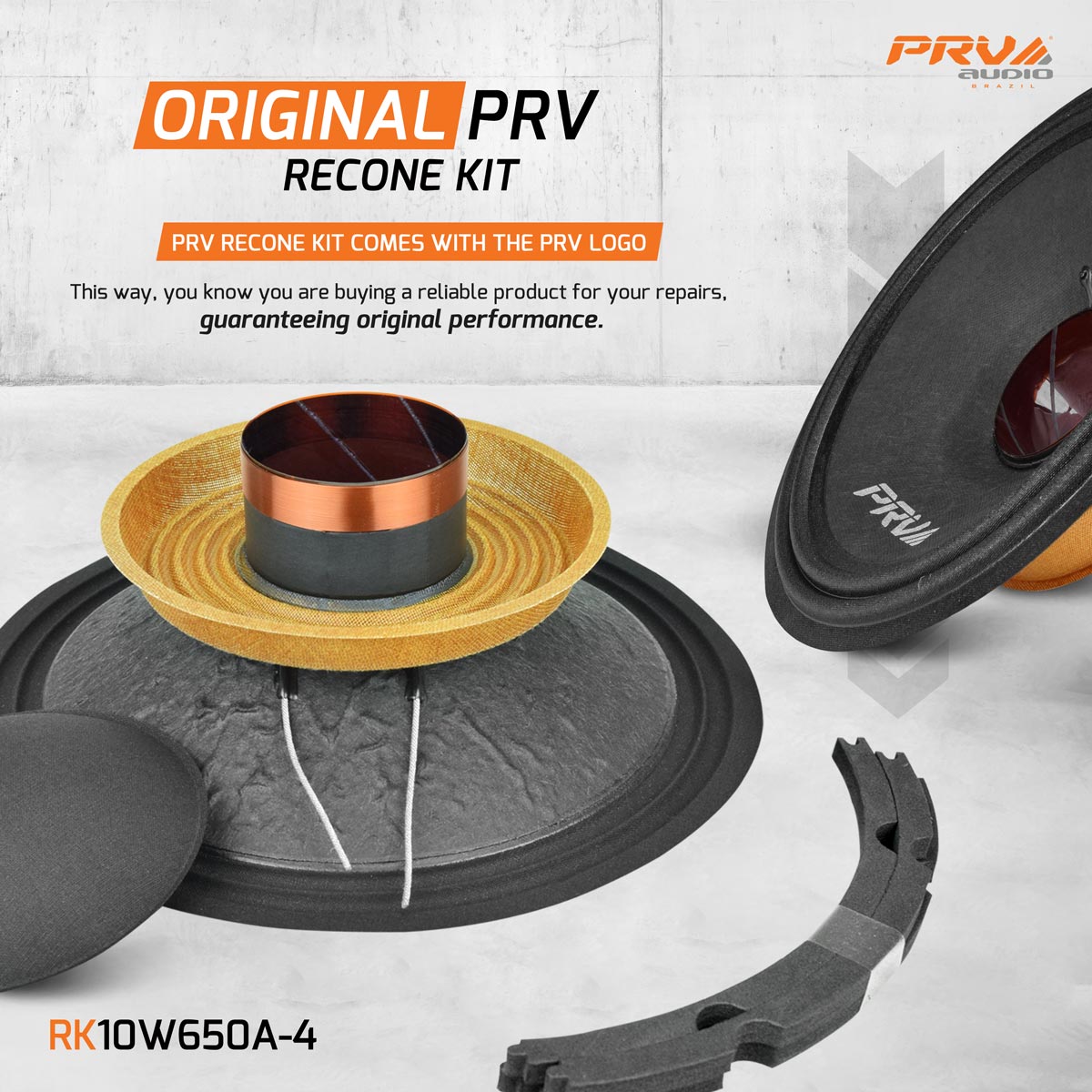 PRV Audio RK10W650A-4 Recone Kit for 10W650A-4 Loudspeaker