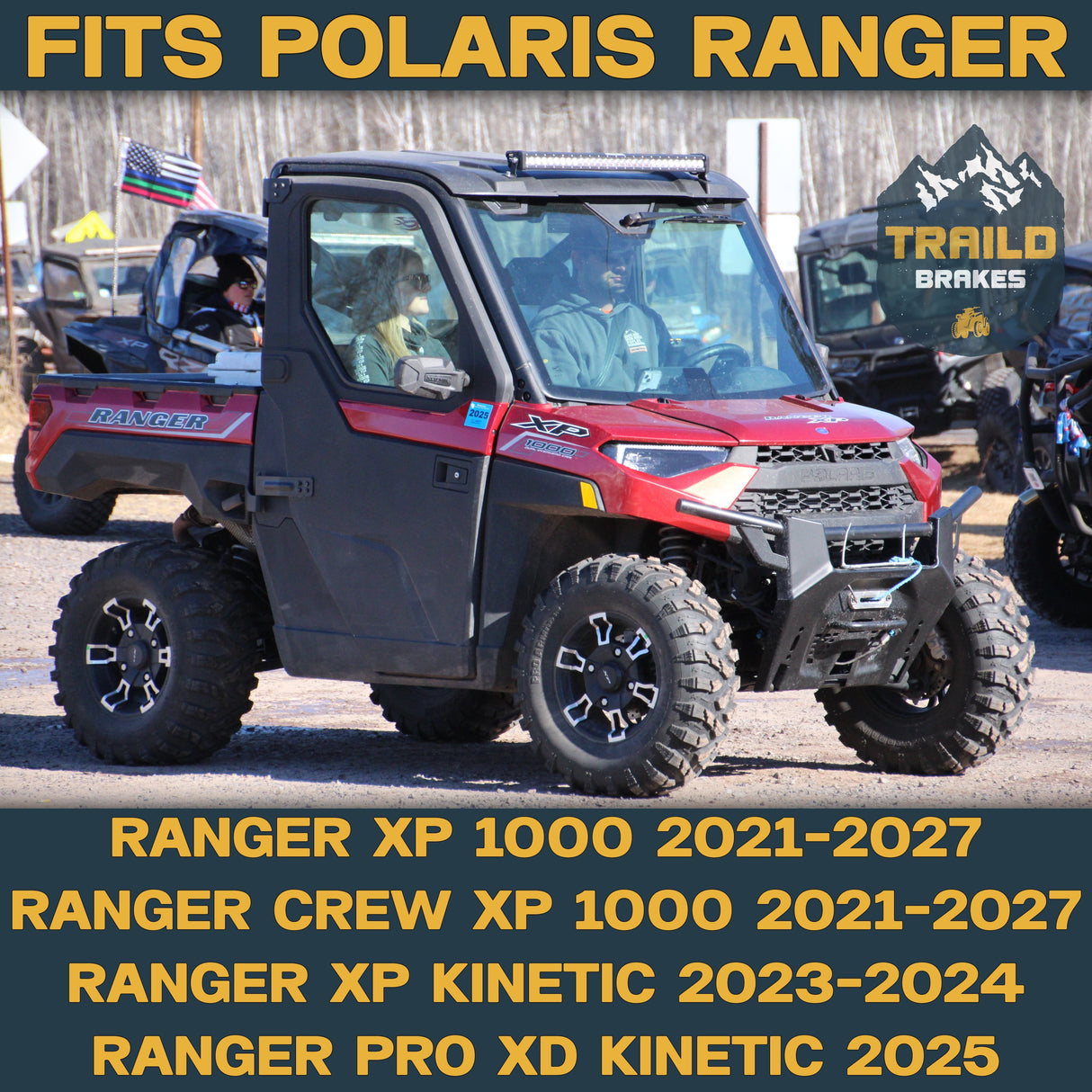Polaris Ranger XP 1000 / XP Kinetic 2021-2027 Ridge Rider Rotor and Pad Kit Traild