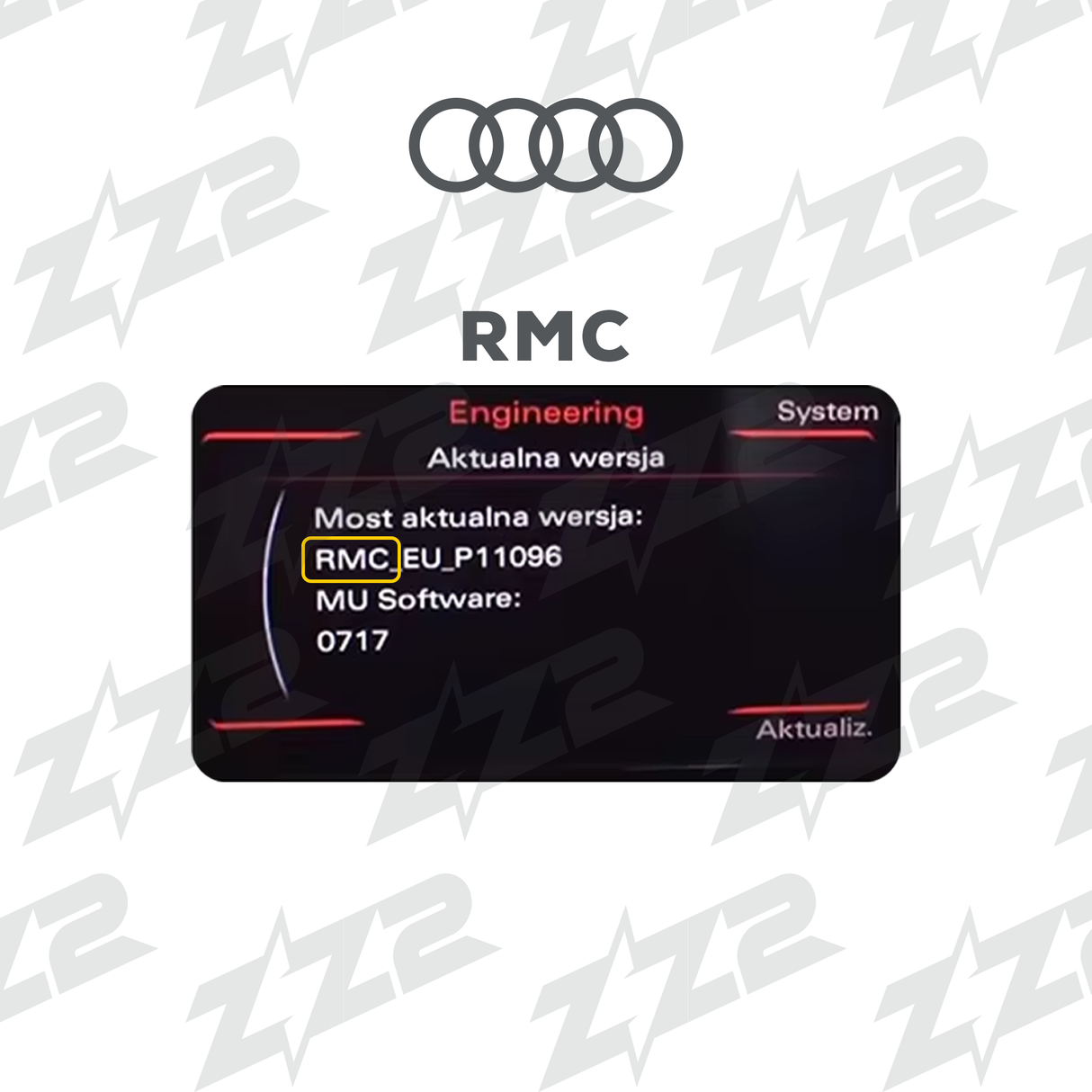 10.25" DIZZPLAY for AUDI Q3 (8U) 2012-2018 equipped with the RMC SYSTEM W/O NAV - UHD ZZ2